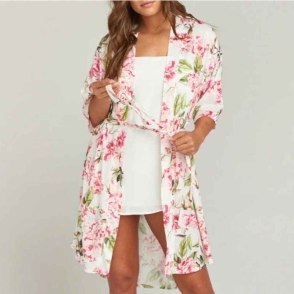 Show me your mumu brie garden of blooms floral robe women’s one size